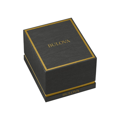 Bulova Gents Sutton Automatic Rose Gold Case Silver Skeleton Dial on Brown Strap