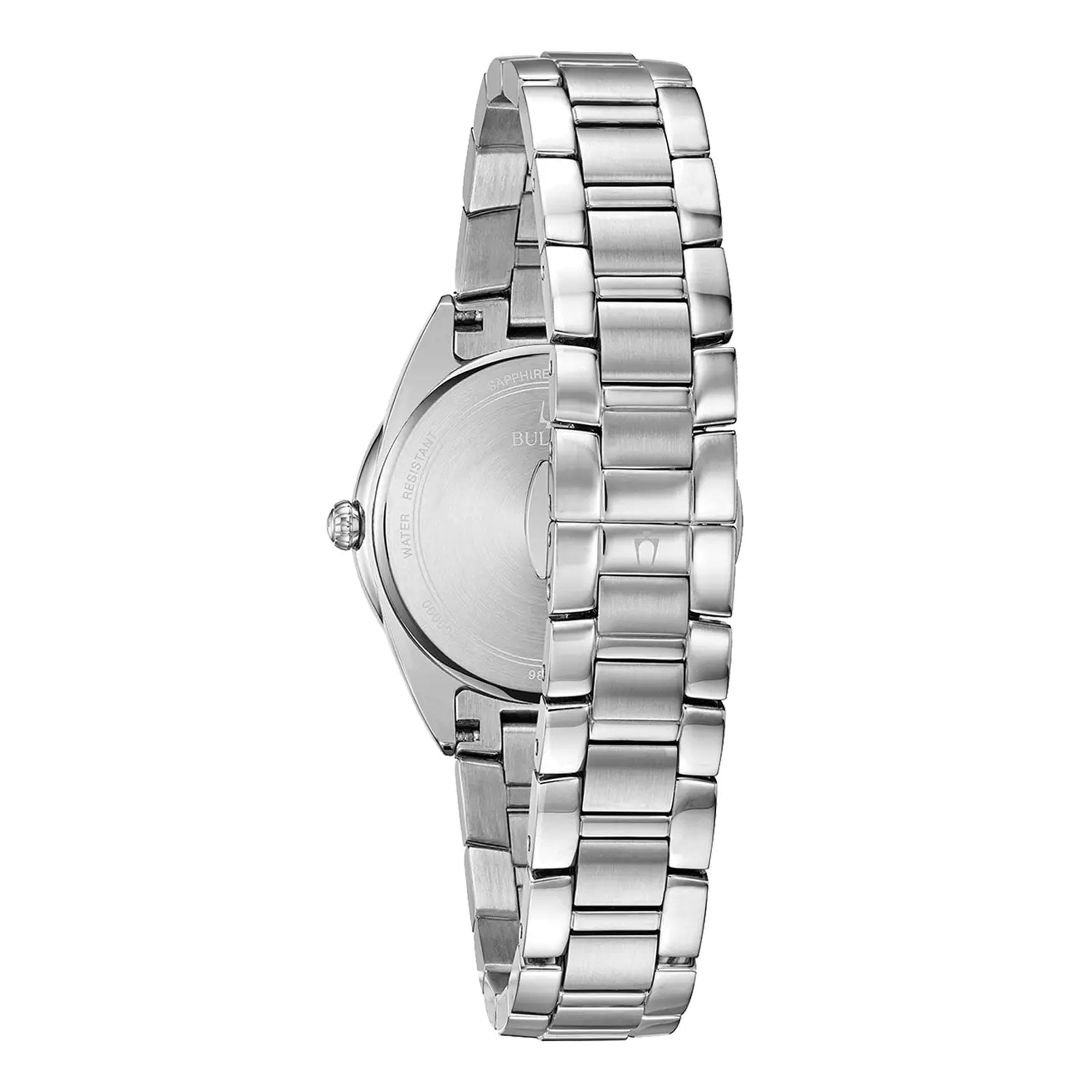 Bulova Ladies Diamond & Mother Of Pearl Dial on Stainless Steel Bracelet
