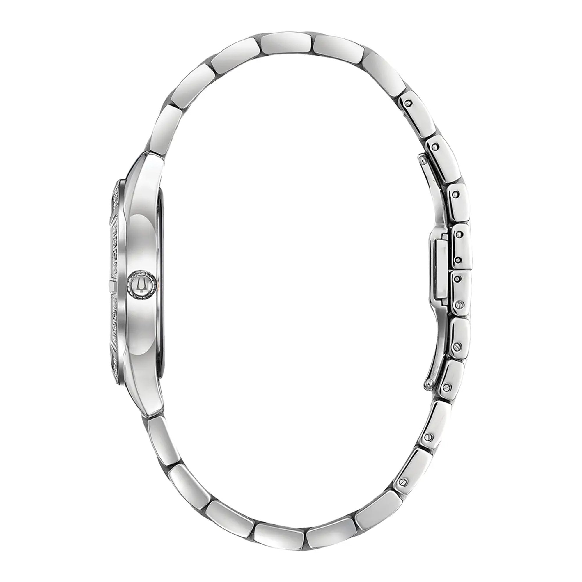 Bulova Ladies Diamond & Mother Of Pearl Dial on Stainless Steel Bracelet