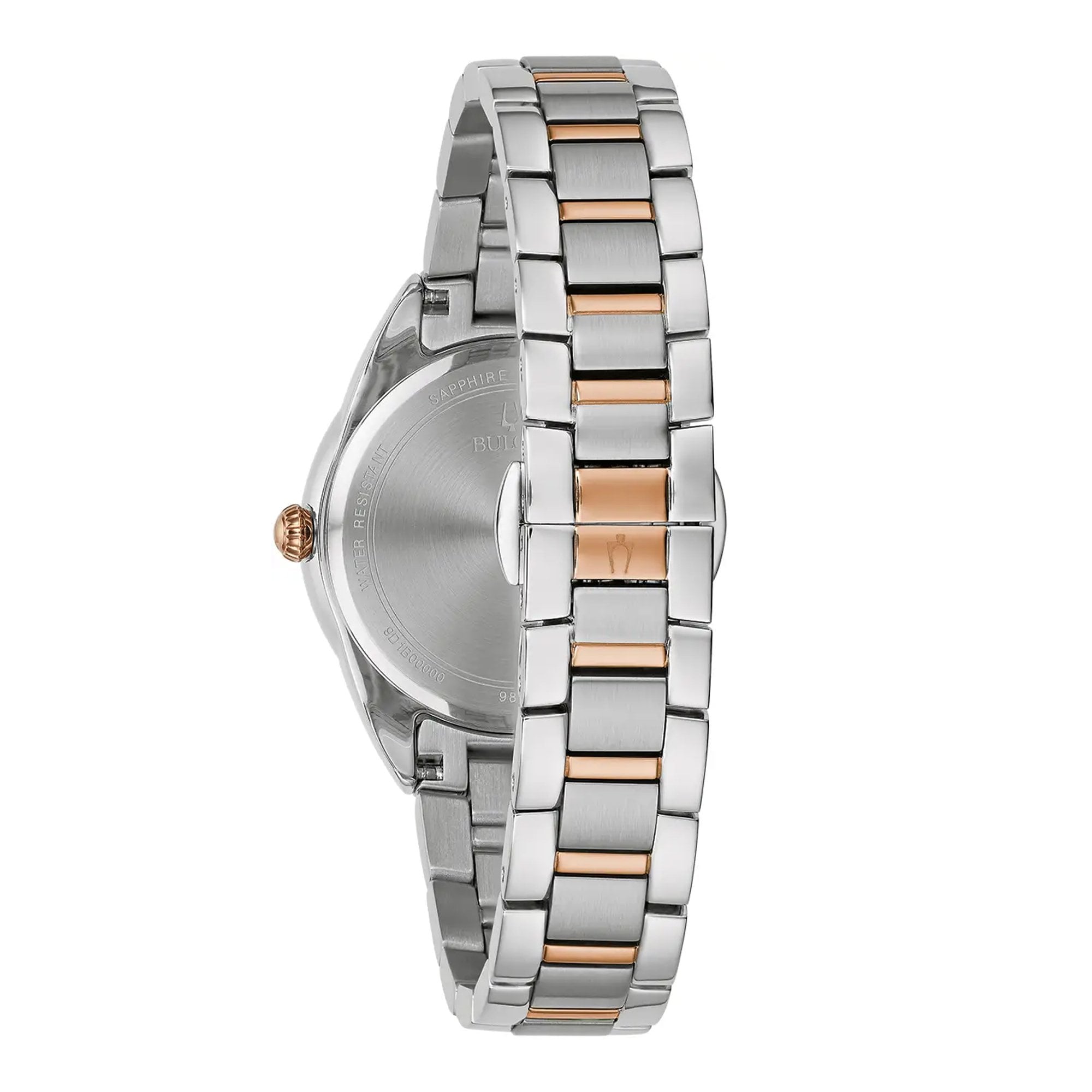 Bulova Ladies Diamond & Mother Of Pearl Dial on Two Tone Bracelet
