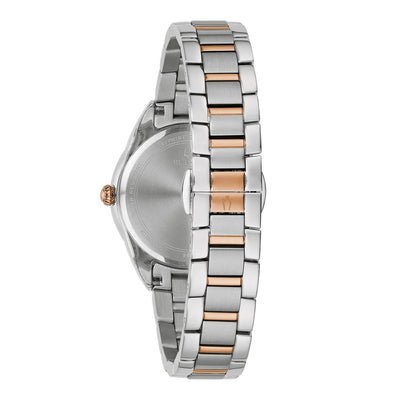 Bulova Ladies Diamond & Mother Of Pearl Dial on Two Tone Bracelet