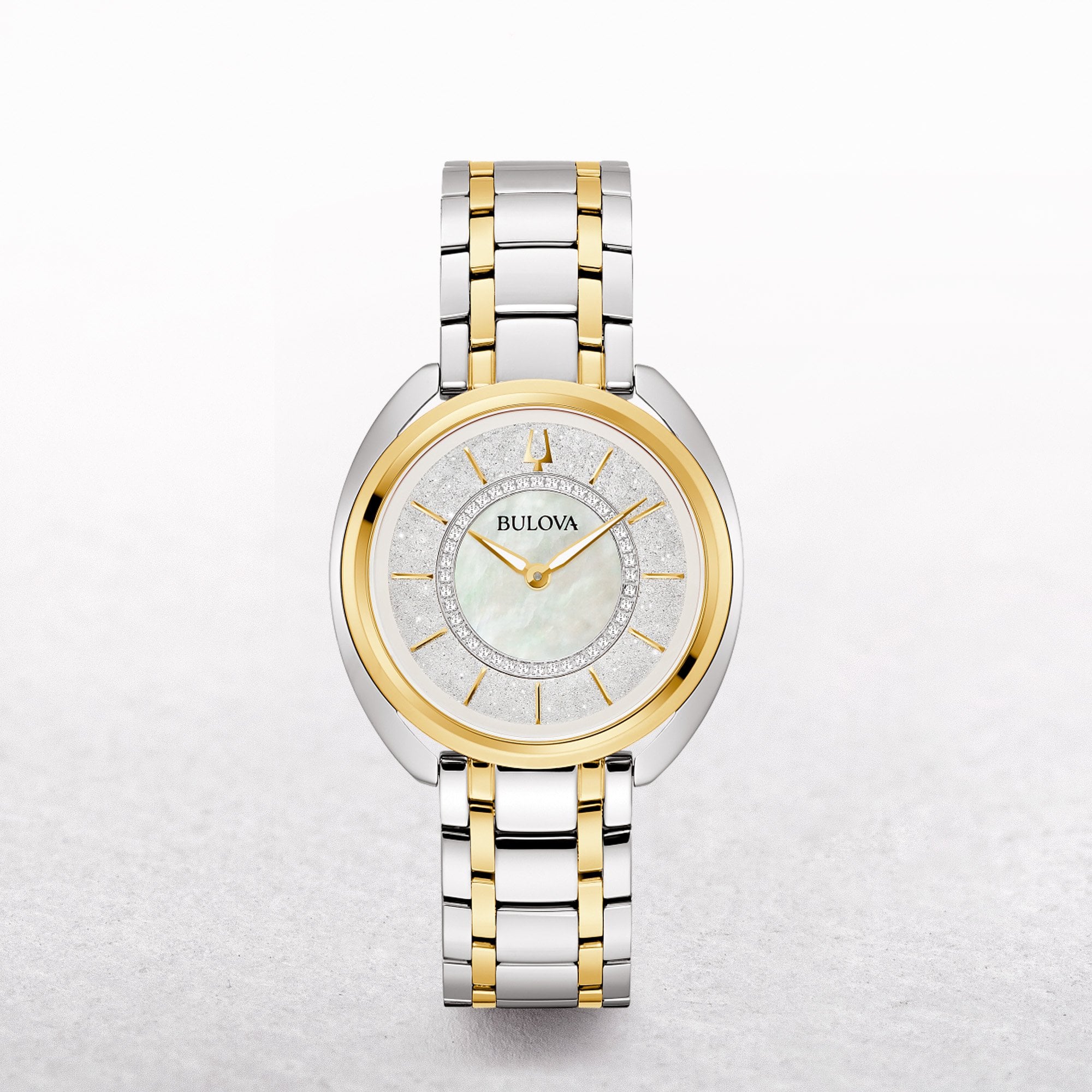 Bulova Ladies Duality Watch with White Dial on an Interchangeable Bracelet