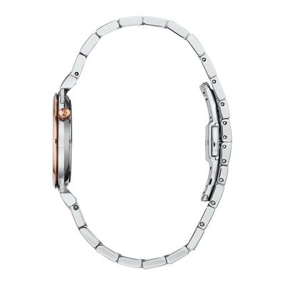 Bulova Ladies Regatta Two Tone Mother Of Pearl & Diamond Dial on Stainless Steel Bracelet