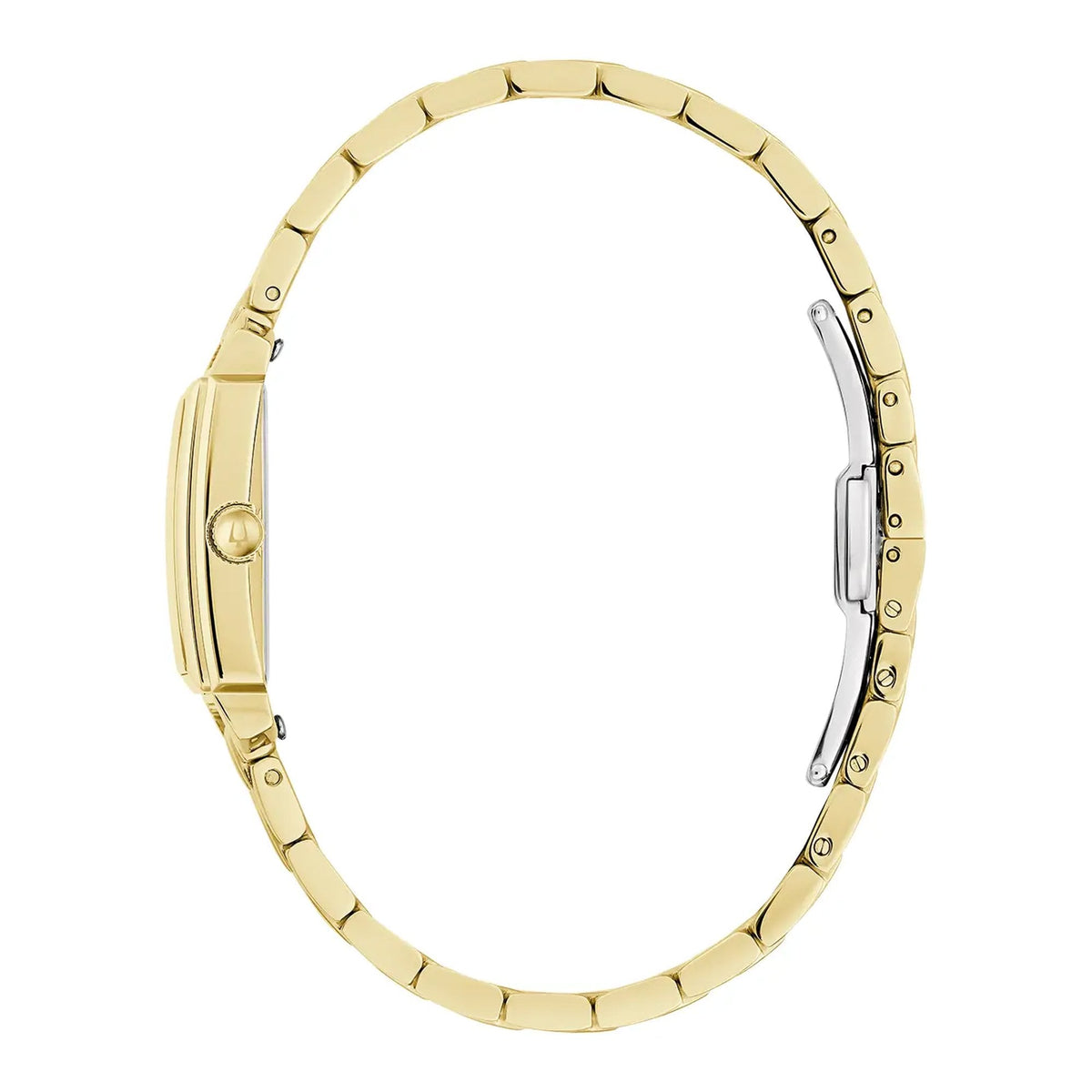Bulova Ladies Sutton Rectangle Gold Plated Mother Of Pearl Dial on Bracelet