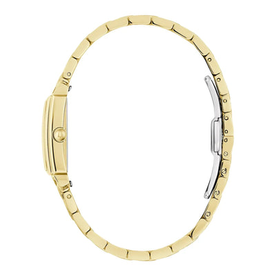 Bulova Ladies Sutton Rectangle Gold Plated Mother Of Pearl Dial on Bracelet