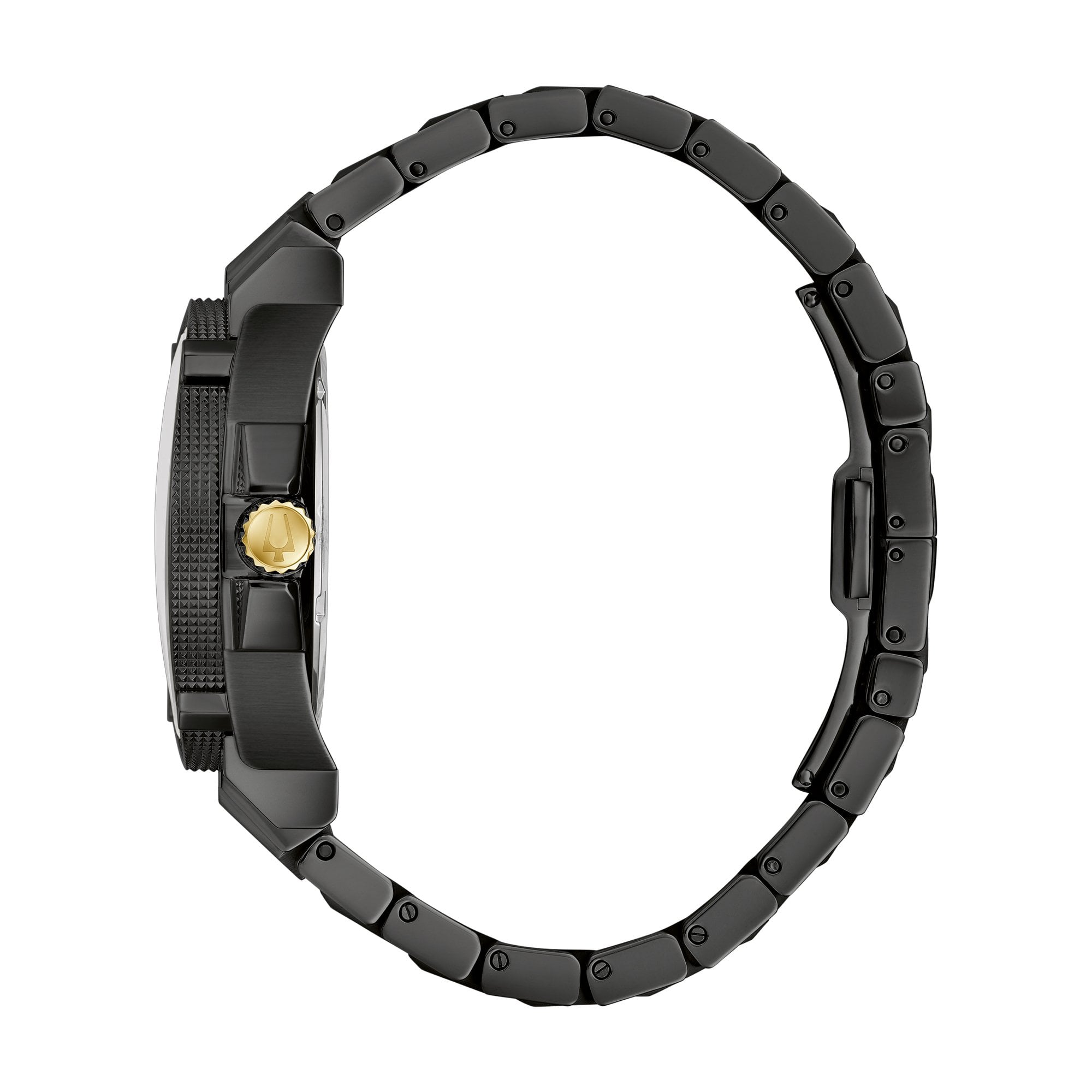 Bulova Marine Star Gents Diamond Black Dial on Stainless Steel Bracelet
