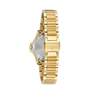 Bulova Marine Star Ladies Gold Plated 32mm Watch with Diamond Set Dial
