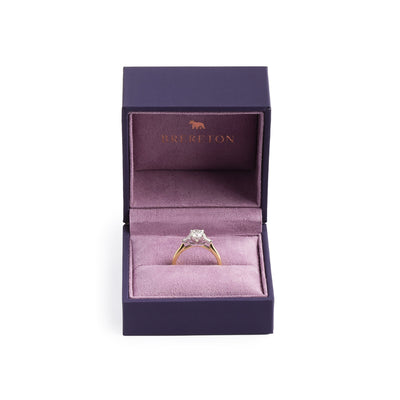 C0.55ct S0.18ct  D if Round Cut Natural Diamond Solitaire With Pear Sides in 18ct Yellow Gold