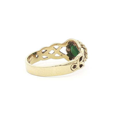 Celtic Twist Ring Set with 6 1.2mm Cubic Zirconia Stones Weighing 1.9 Grams in 10ct Yellow Gold