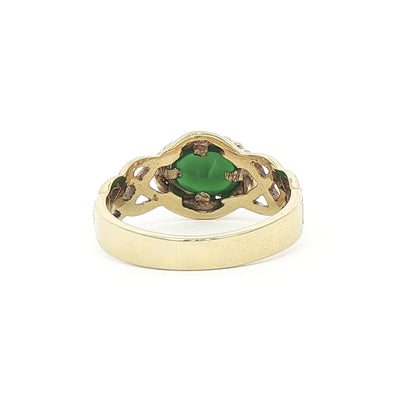Celtic Twist Ring Set with 6 1.2mm Cubic Zirconia Stones Weighing 1.9 Grams in 10ct Yellow Gold