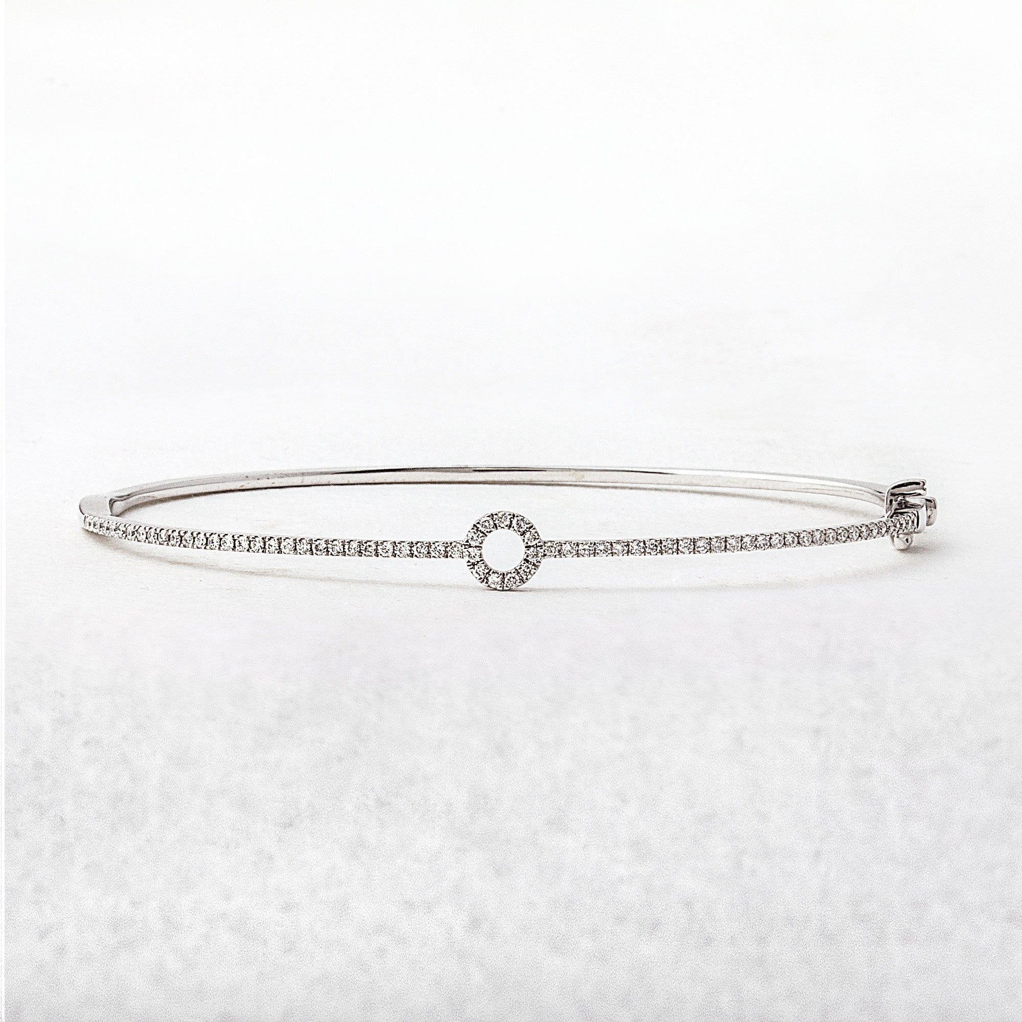 Circle Castelle Set 0.42ct Natural Diamonds Gold Bangle