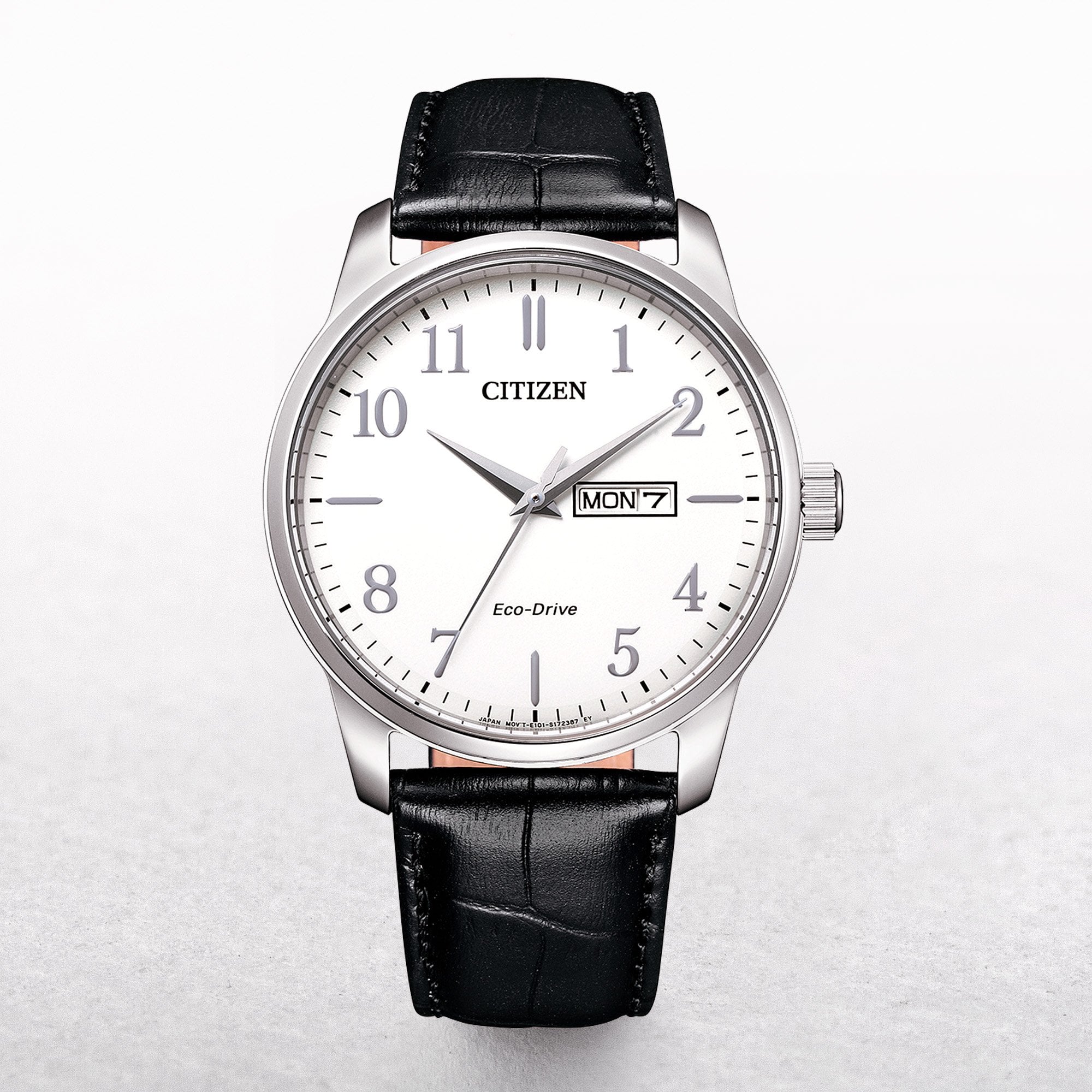 Citizen Classic Gents Eco-Drive White Dial Watch on Black Strap