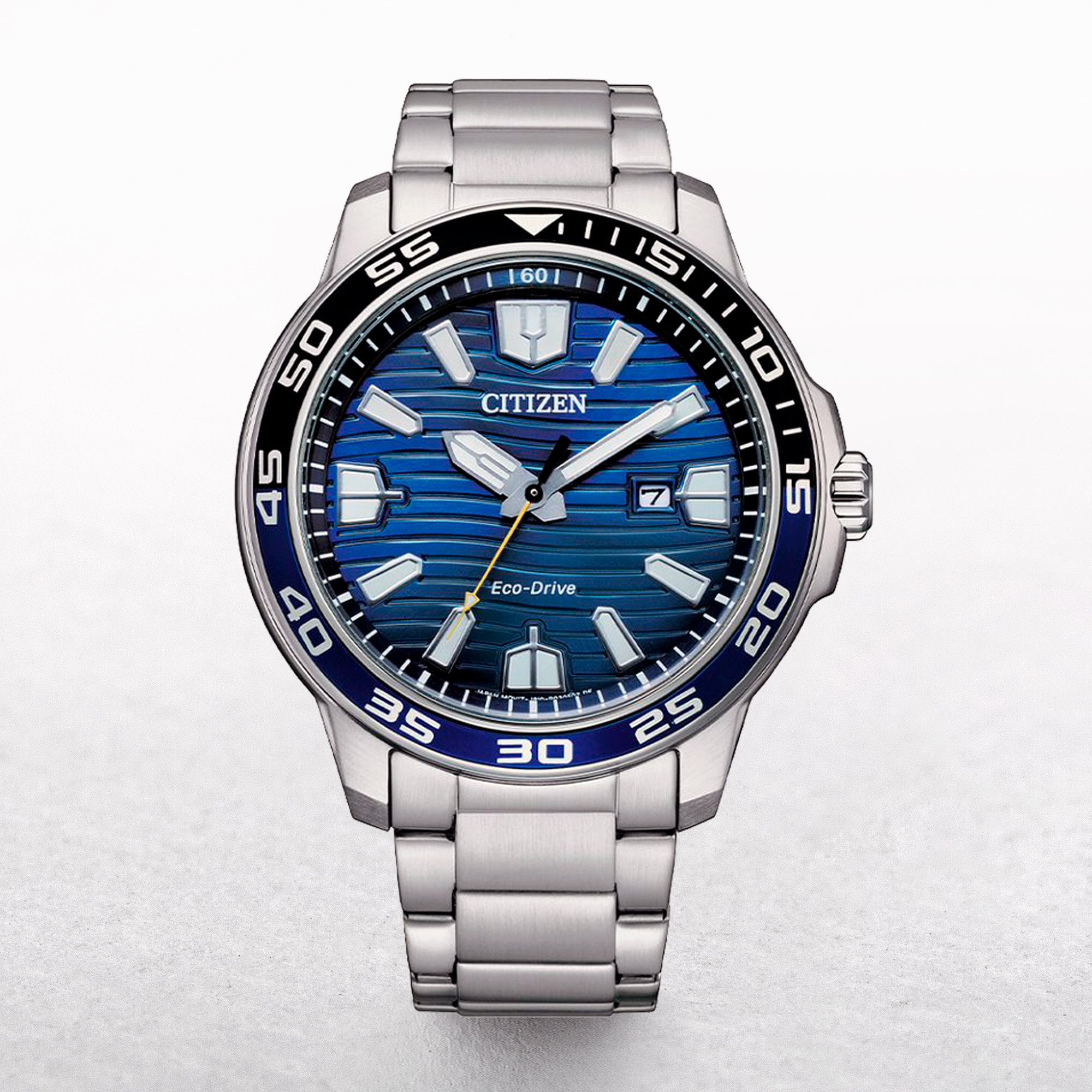 Citizen Gents Sports Watch with Blue Dial and Two Colour Bezel