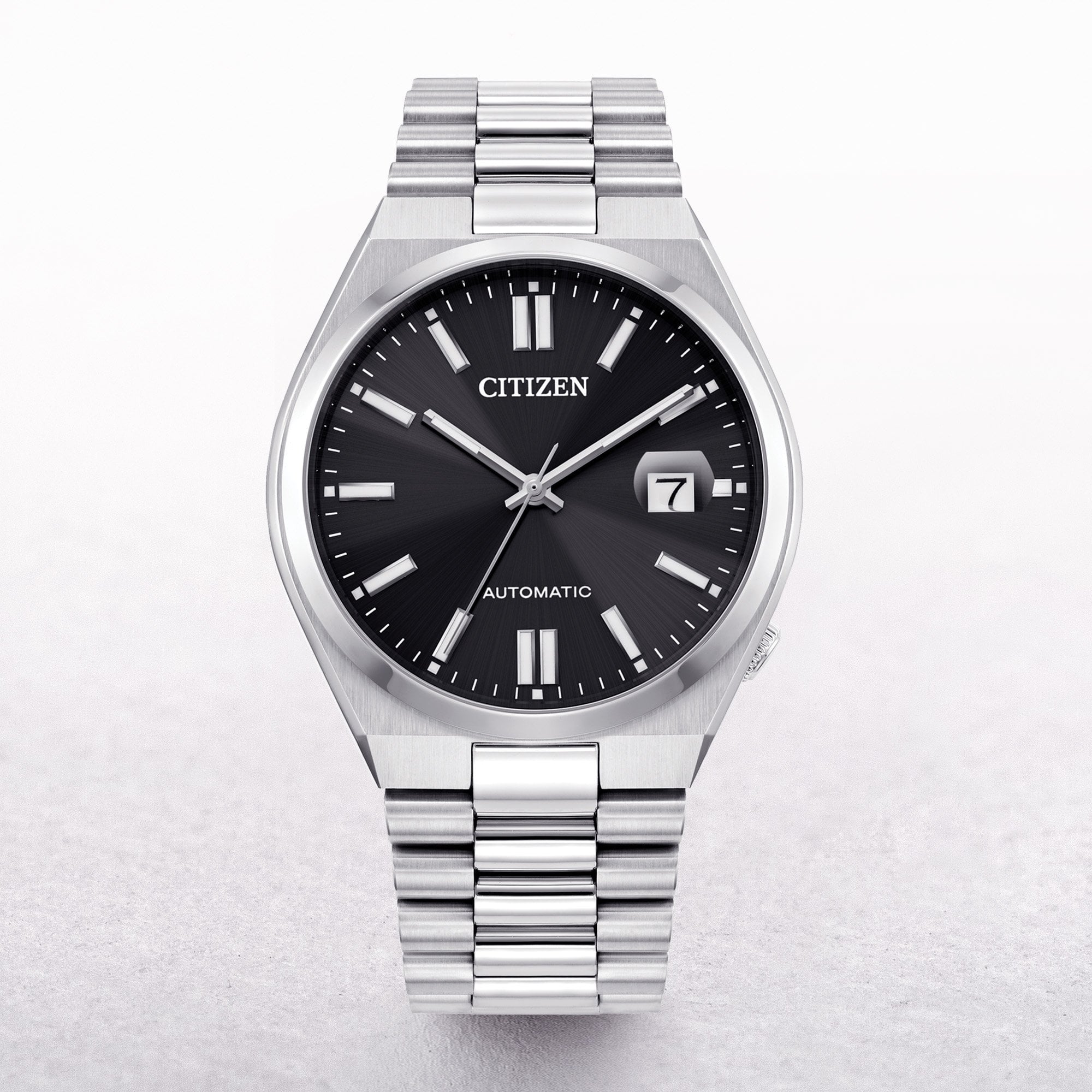 Citizen Gents Tsuoyosa Automatic Watch With Black Dial On A Stainless Steel Bracelet