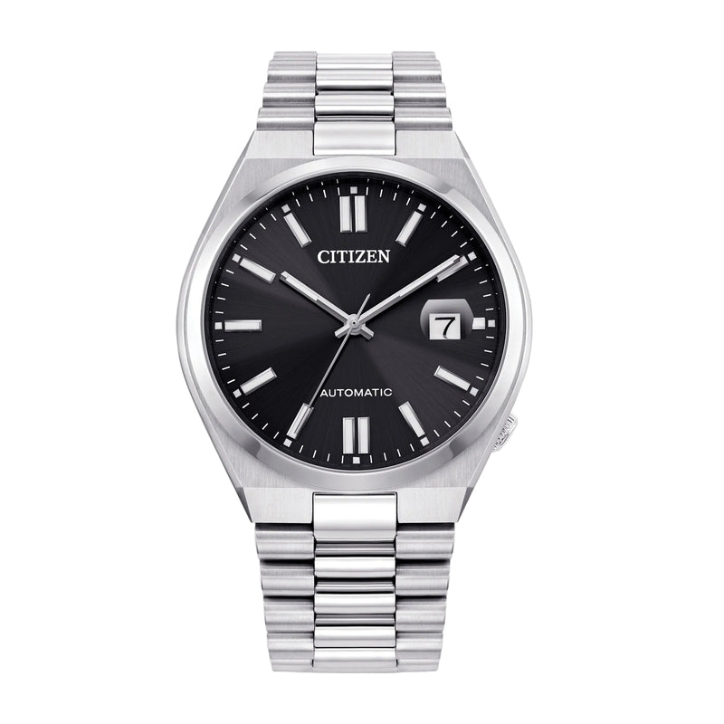 Citizen Gents Tsuoyosa Automatic Watch With Black Dial On A Stainless Steel Bracelet