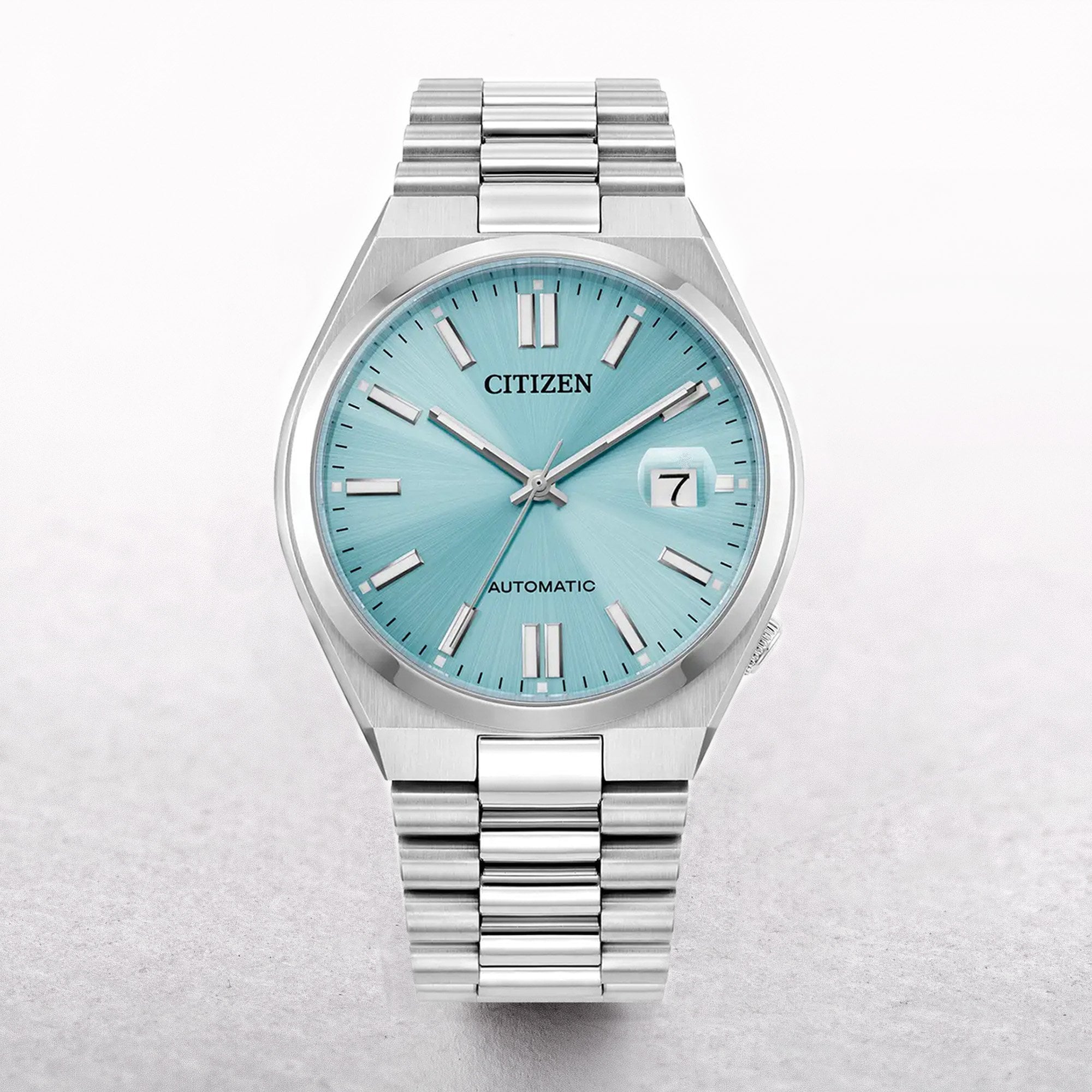 Citizen Gents Tsuoyosa Automatic Watch With Blue Dial On A Stainless Steel Bracelet