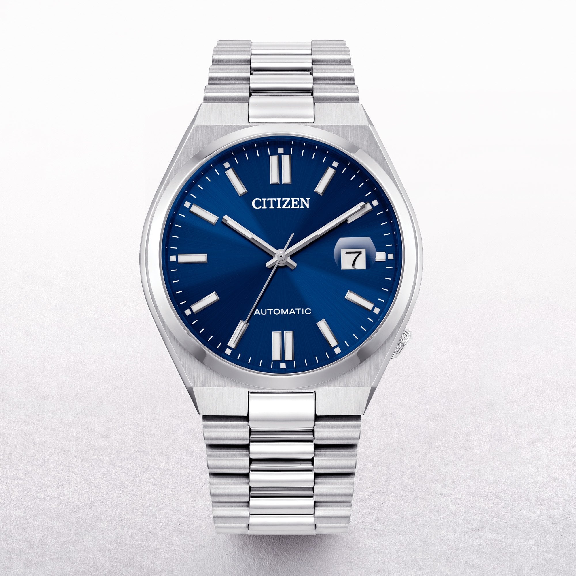 Citizen Gents Tsuoyosa Automatic Watch With Navy Dial On A Stainless Steel Bracelet