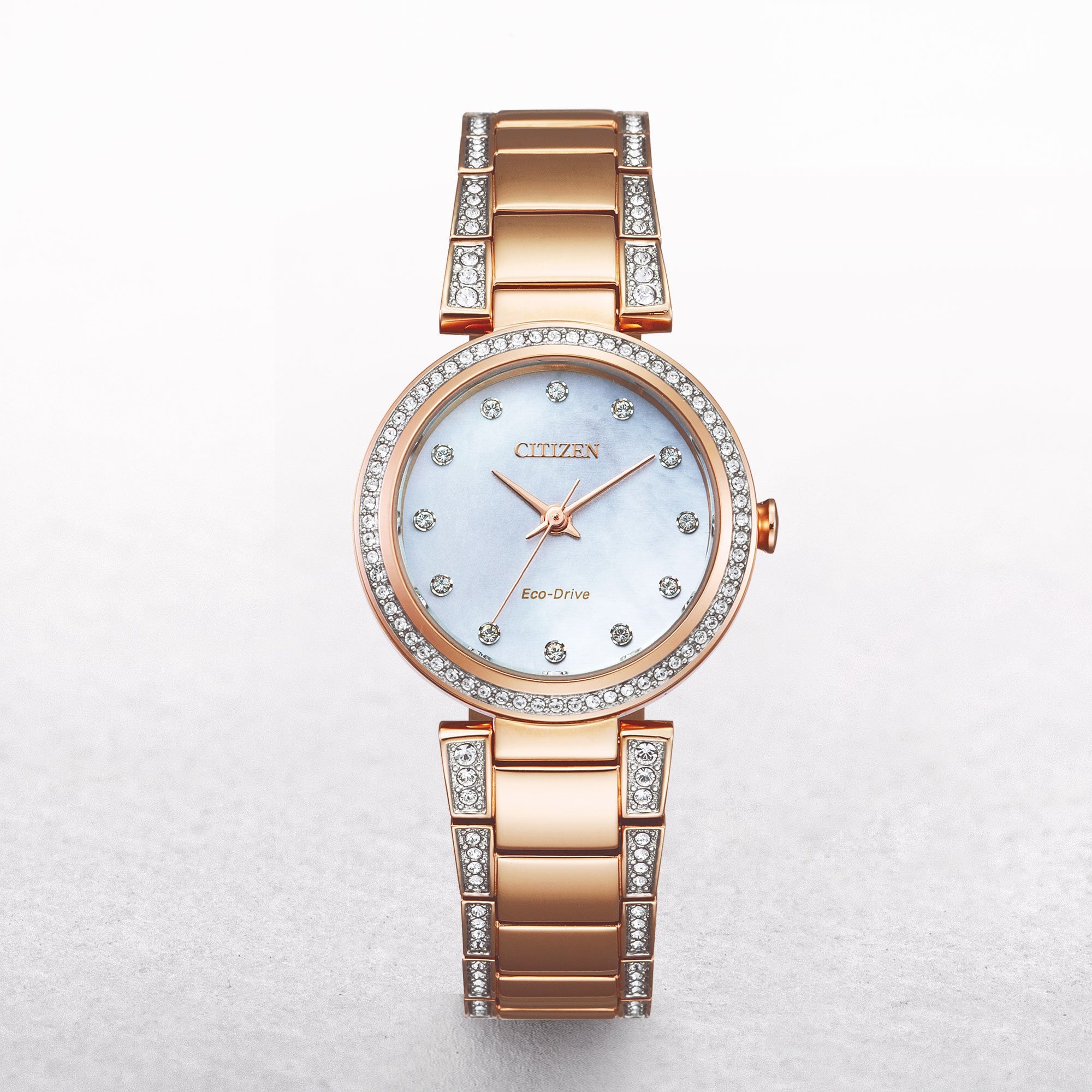 Citizen Ladies Silhouette 28mm Eco-Drive Watch in Rose Gold Tone