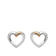 Cubic Zirconia & Irish Rose Gold Heart Slider House of Lor Stud Earrings