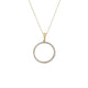 Cubic Zirconia Open Circle Pendant & Chain in 9ct Yellow Gold