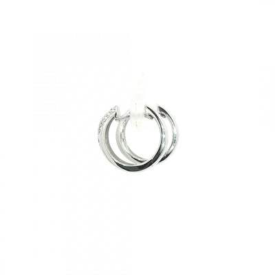 Cuff Style Diamond Set Earrings in 18ct White Gold