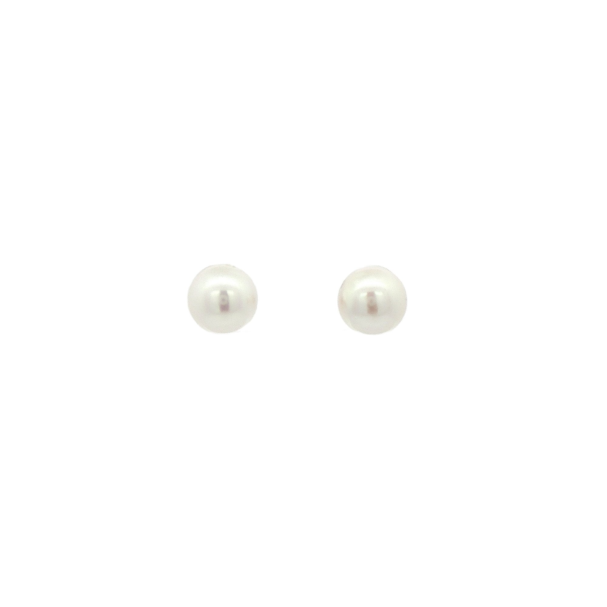 Cultured Pearl Earrings in 9ct White Gold