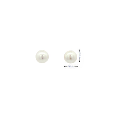 Cultured Pearl Earrings in 9ct White Gold