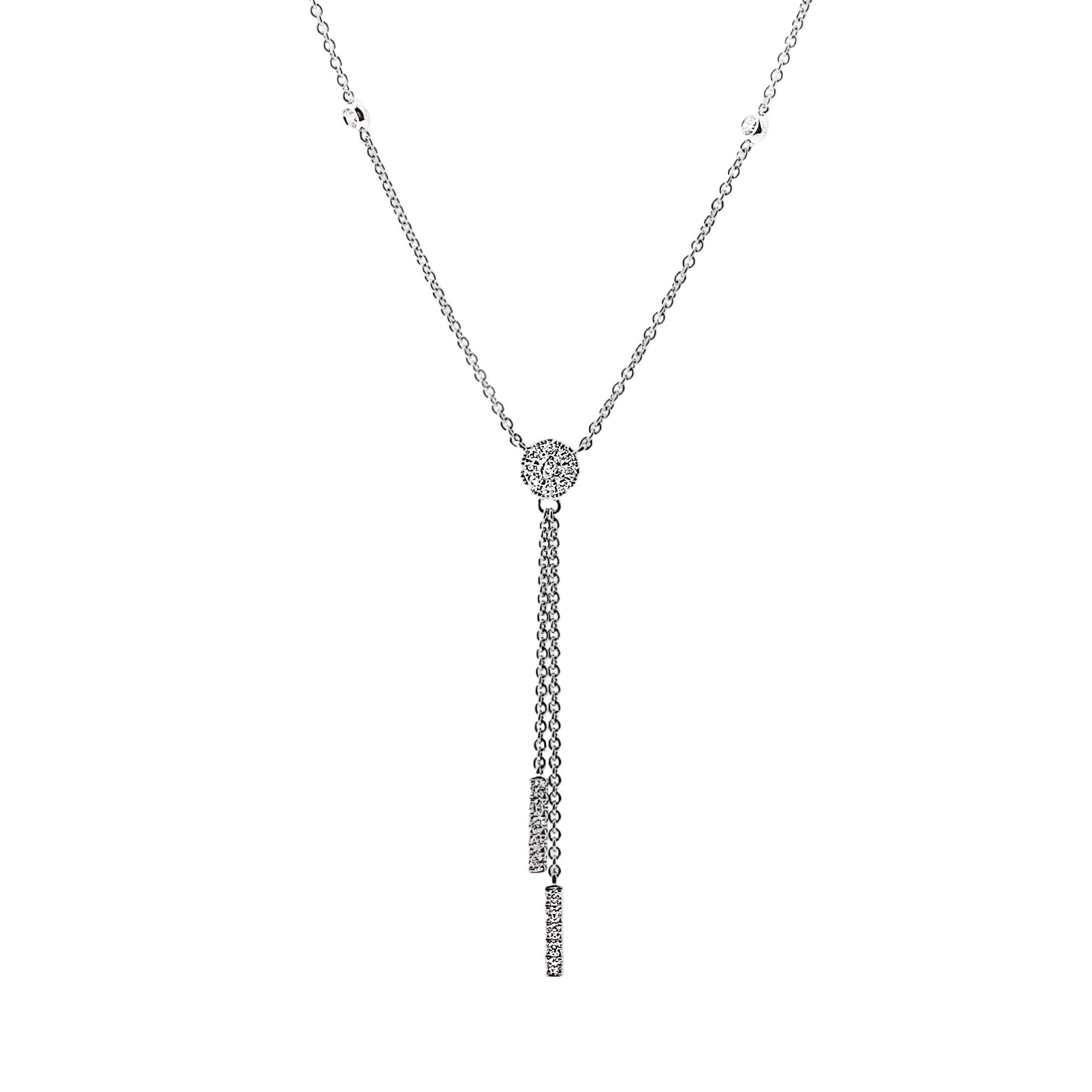 Disc 0.34ct Natural Diamond Drop Gold Pendant