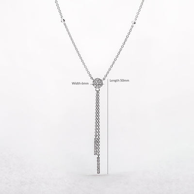 Disc 0.34ct Natural Diamond Drop Gold Pendant