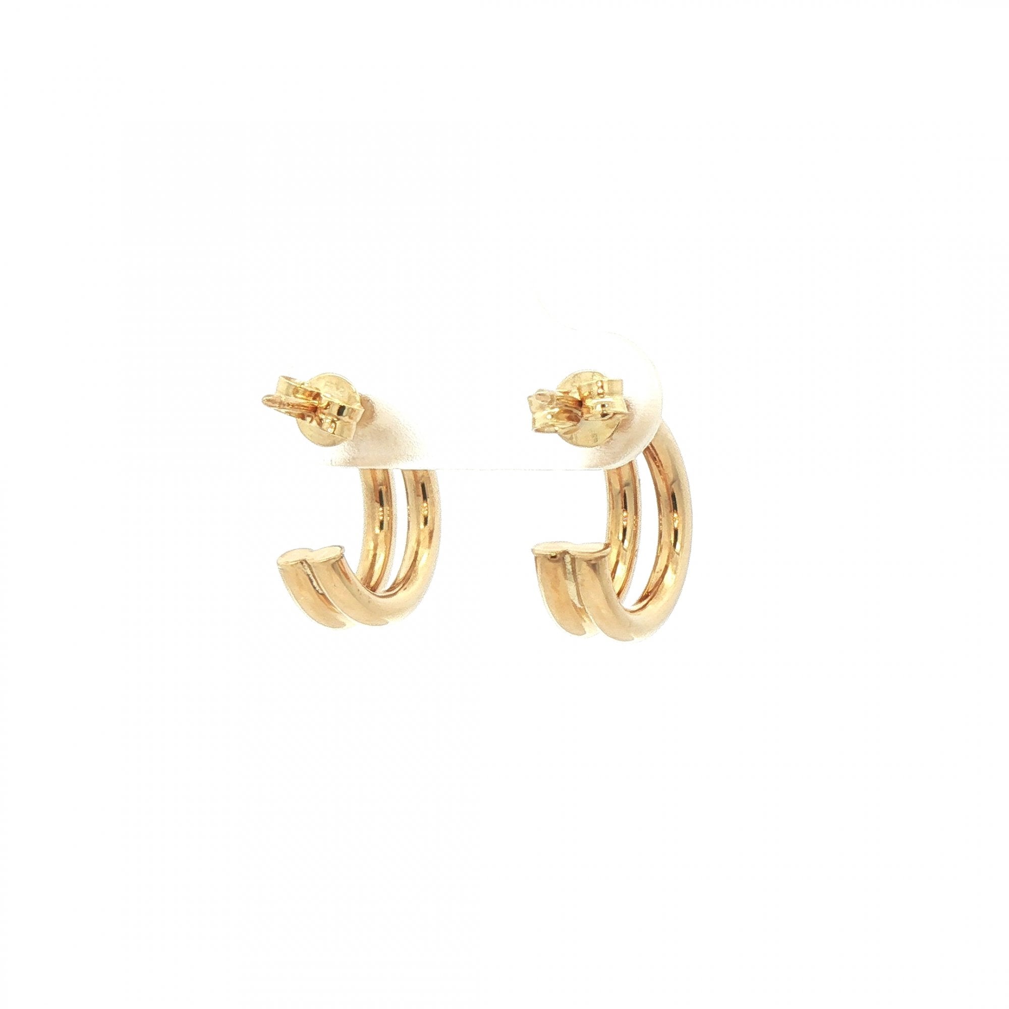 Double Hoop Style Earrings in 9ct Yellow Gold