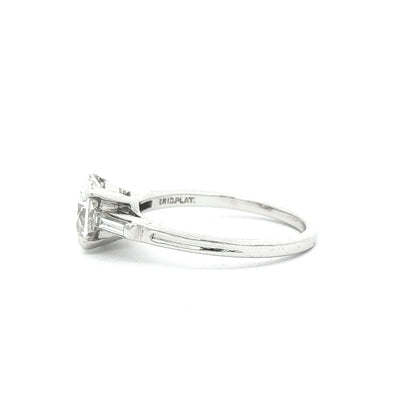1.44ct Vintage Tiffany Solitaire Natural Diamond Engagement Ring Set in Platinum