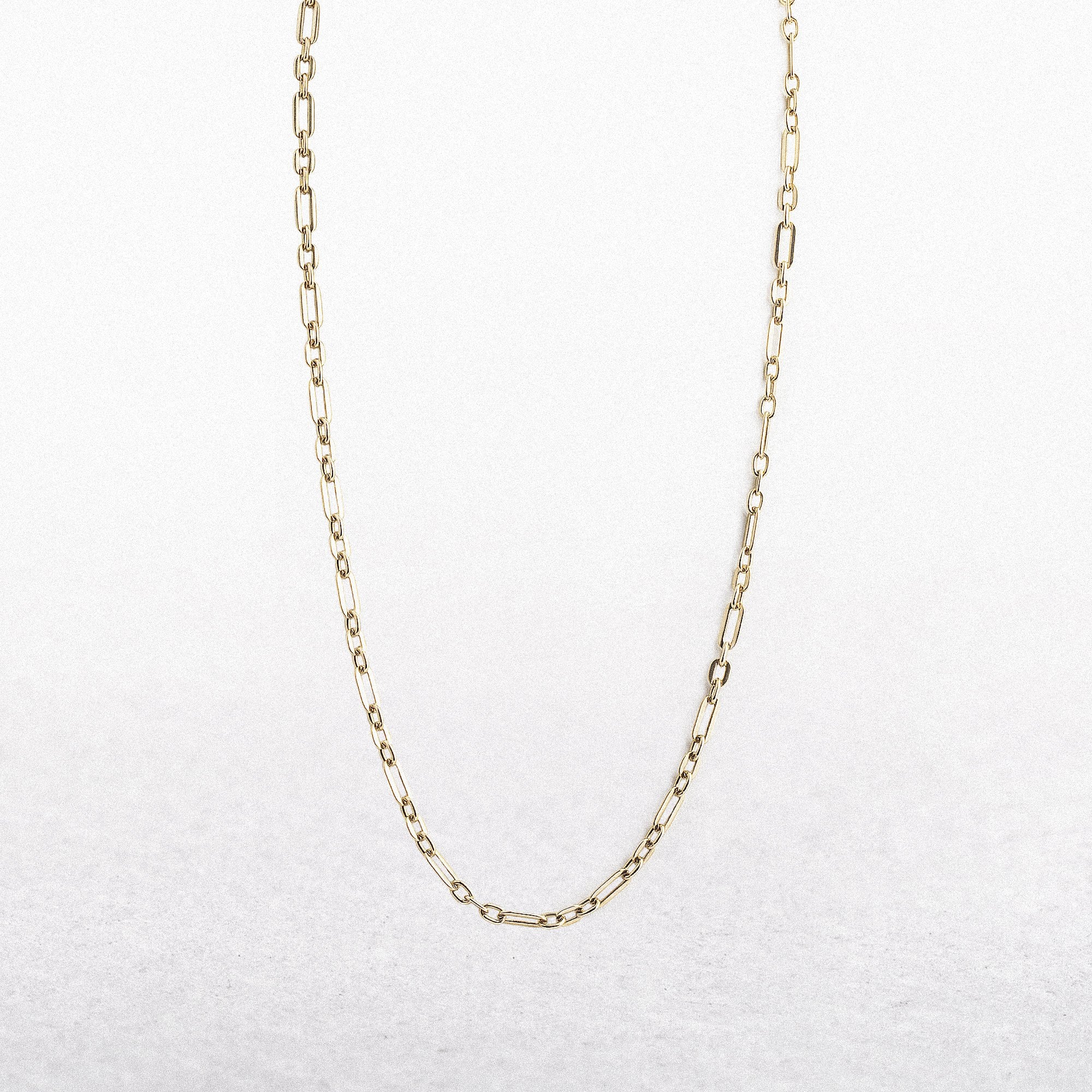 Fancy Link Chain Necklet in 9ct Yellow Gold