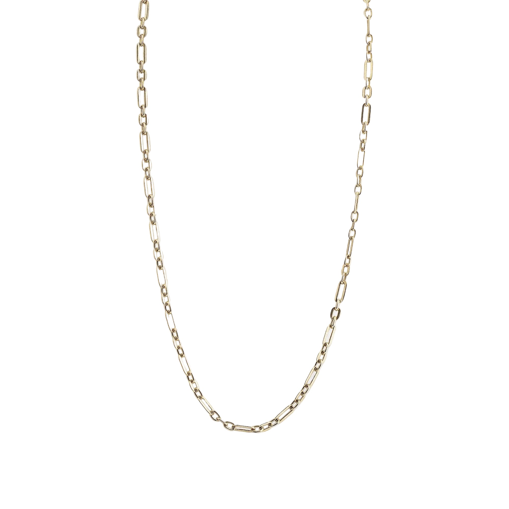 Fancy Link Chain Necklet in 9ct Yellow Gold