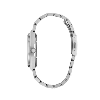 Gents Automatic Zenshin Super Titanium White Dial Stainless Steel Bracelet