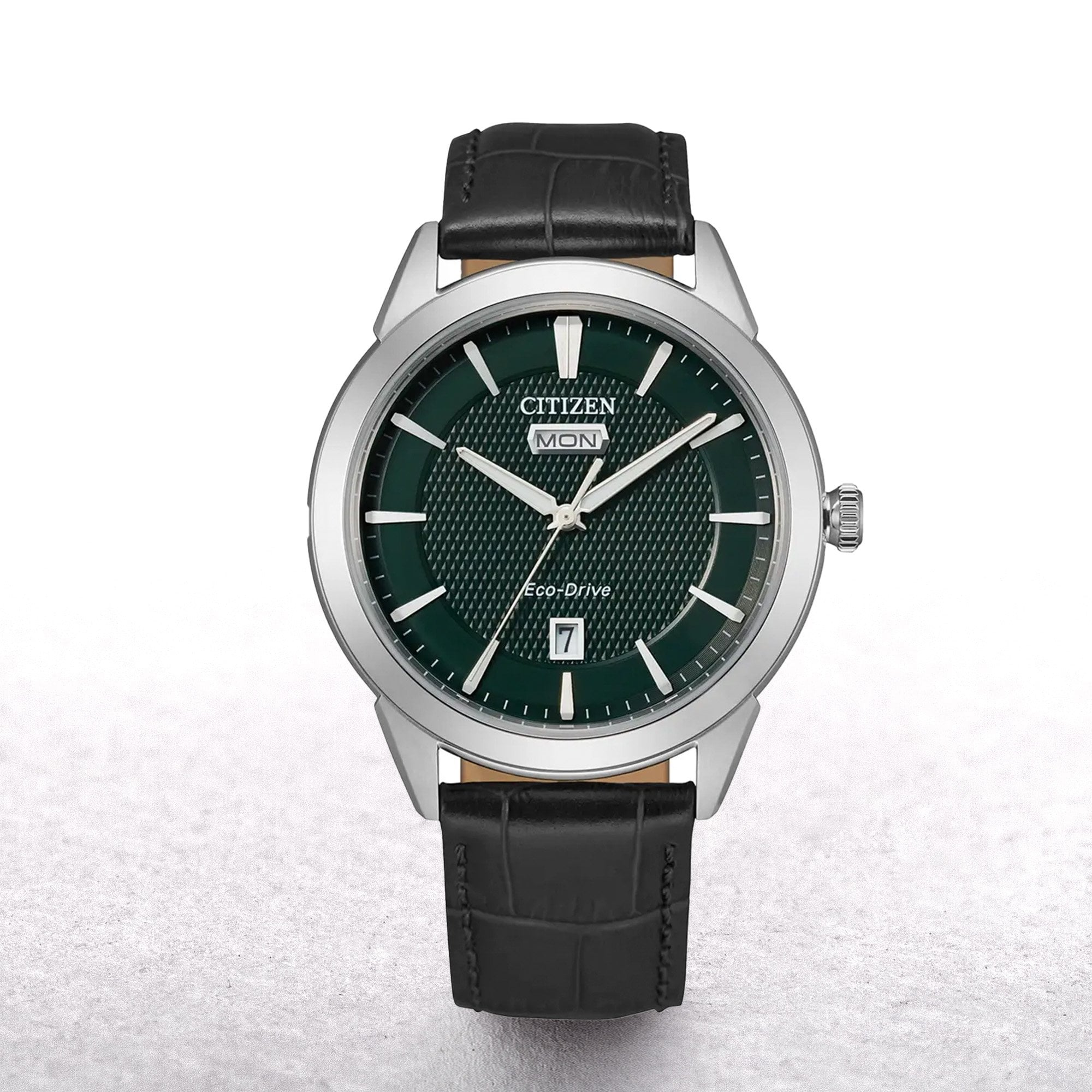 Gents Citizen Eco-Drive Day Date with Green Dial