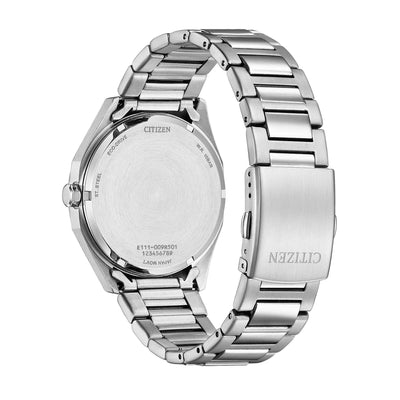 Gents Citizen Eco-Drive Weekender Green Dial on Stainless Steel Bracelet