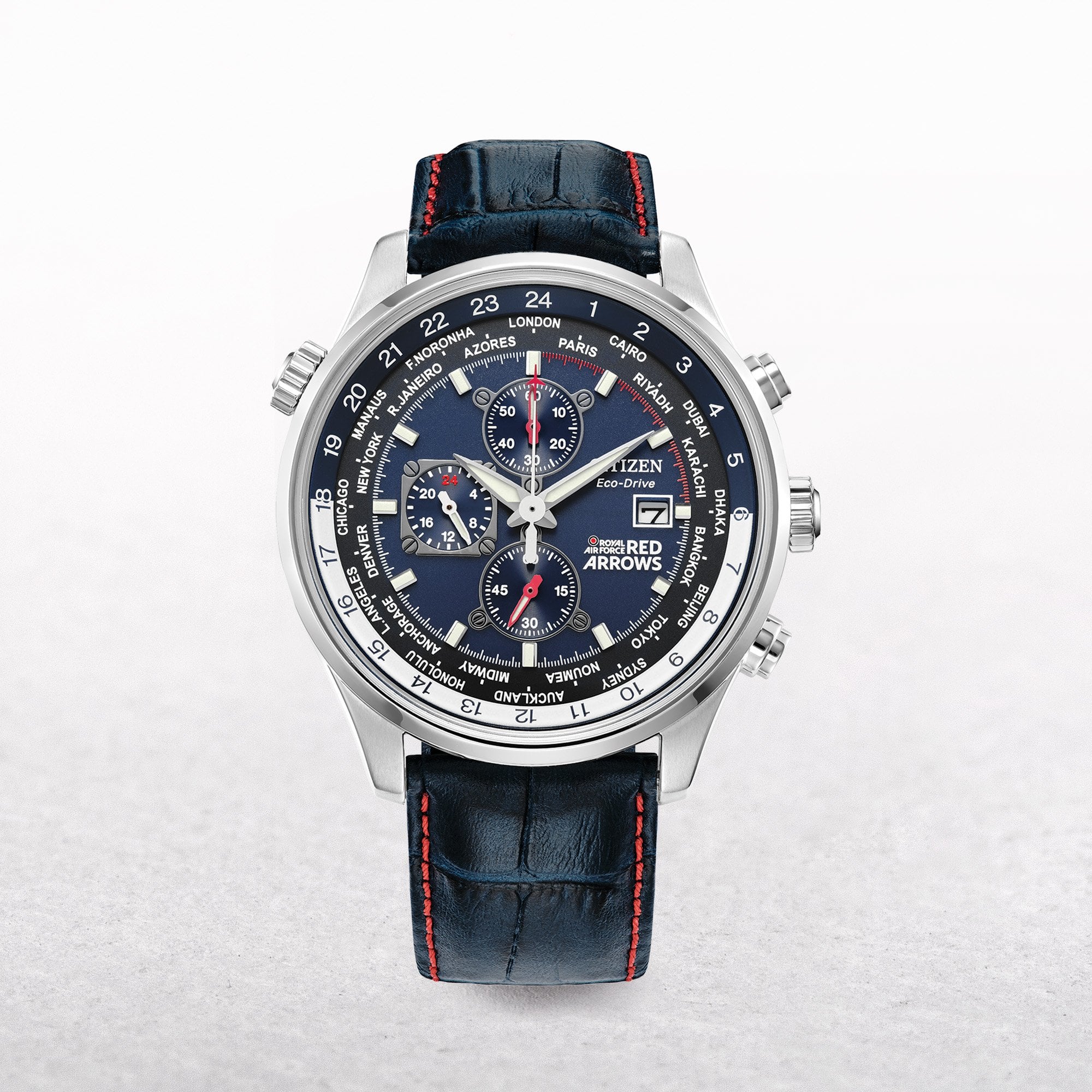 Gents Citizen Red Arrows Circus Chronograph Blue Strap Watch
