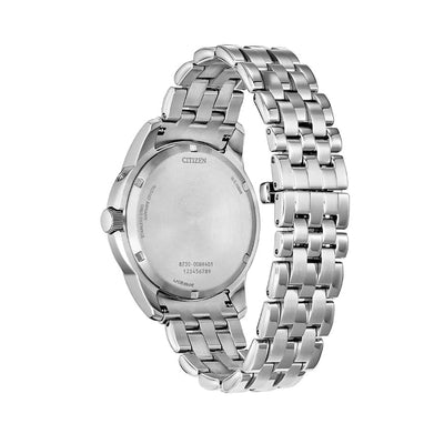 Gents Eco-Drive Calendrier Moonphase Salmon Dial Stainless Steel Bracelet