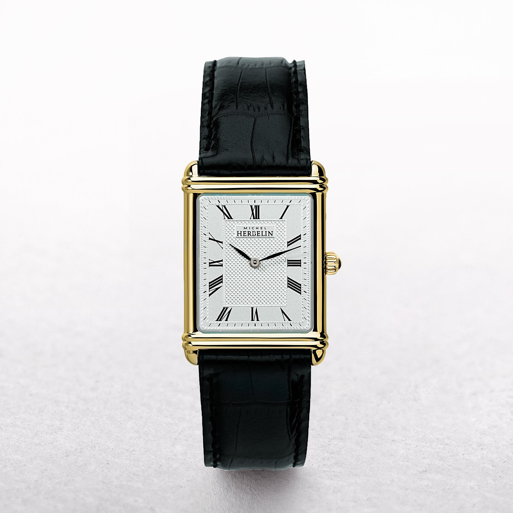 Gents Herbelin Art Deco Watch On A Leather Strap