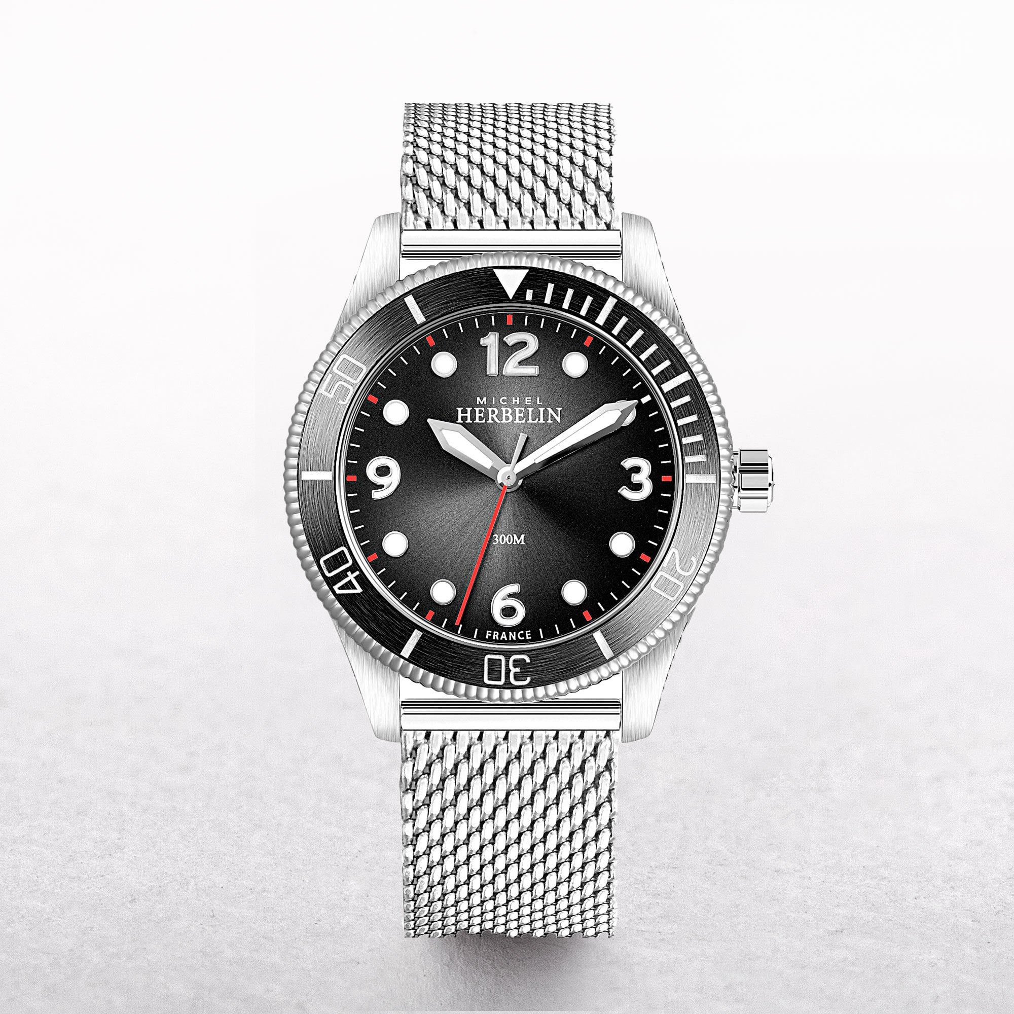 Gents Herbelin Trophy Watch with Black Bezel & Dial
