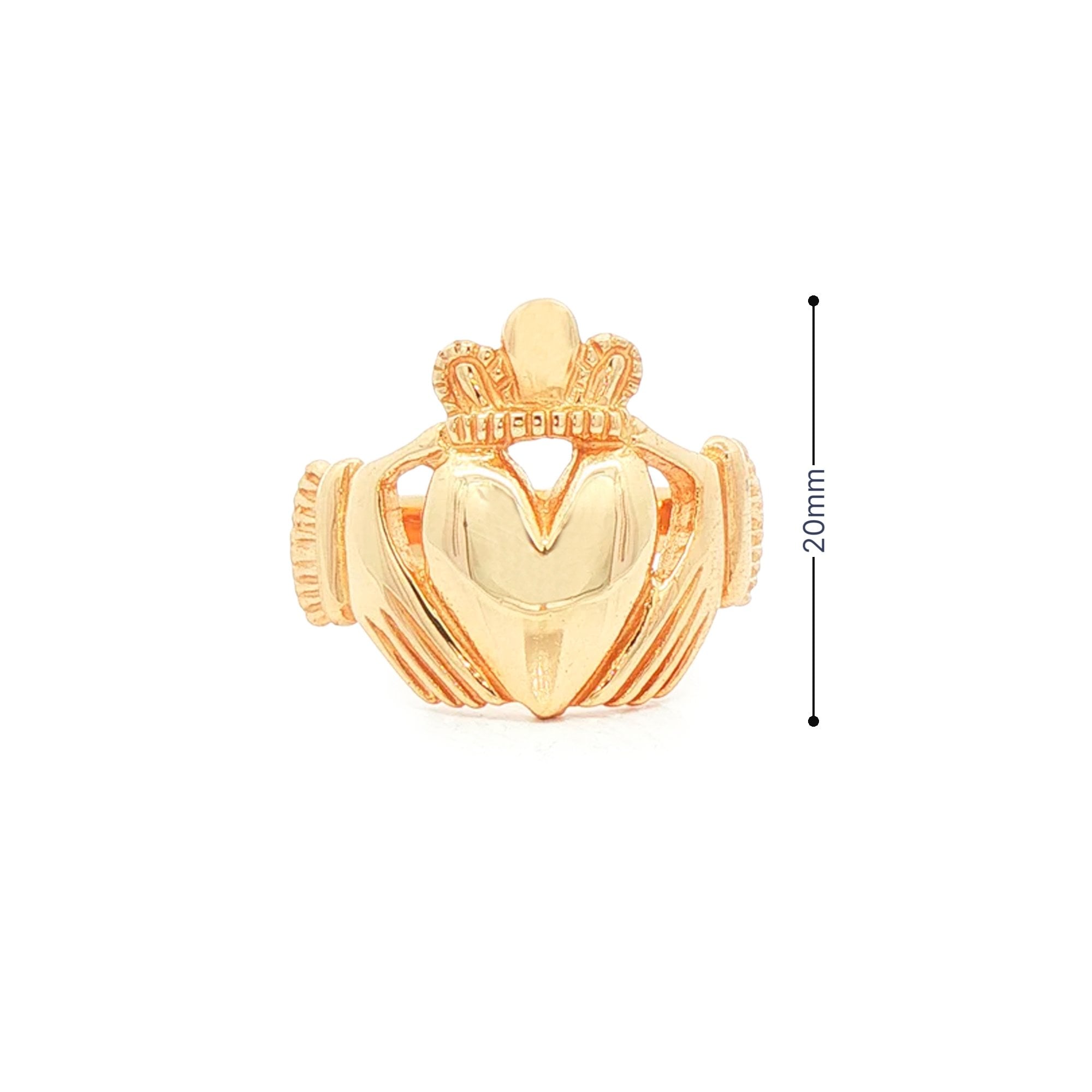 Gents Maxi Claddagh Ring in 18ct Rose Gold