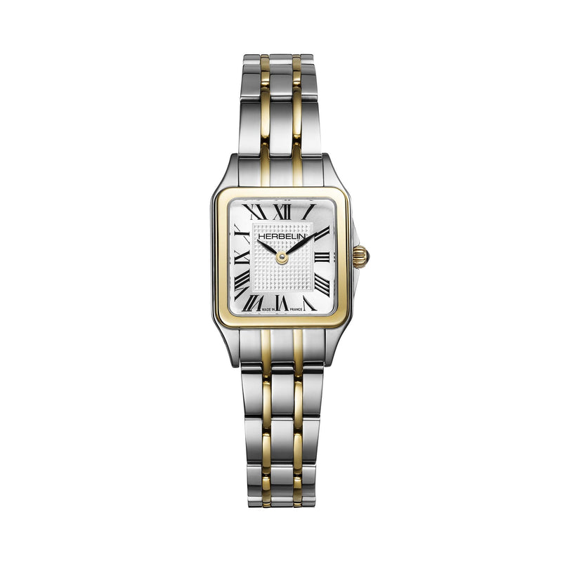 Gents Michel Herbelin Stainless Steel Automatic Chronograph Square Khaki Dial & Rubber Strap