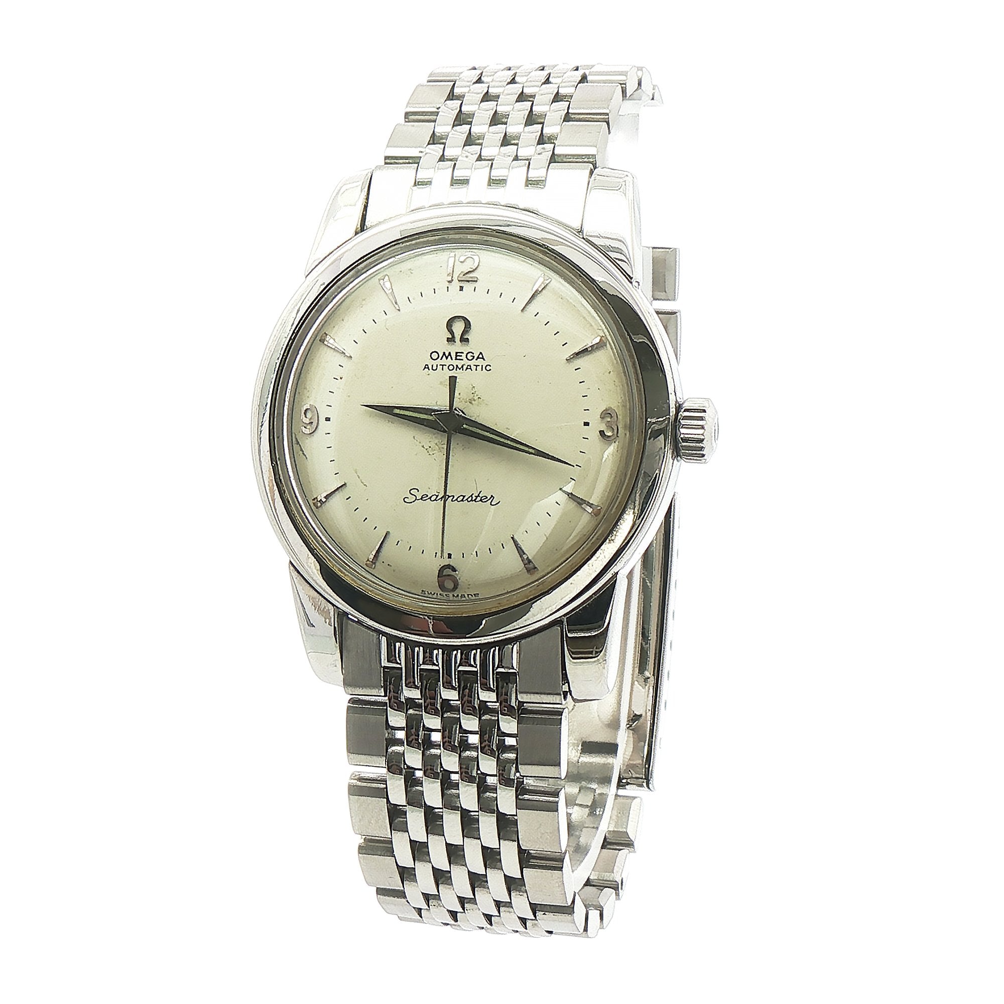 Gents Omega Seamaster Automatic with Whte Dial on Stainless Steel Bracelet
