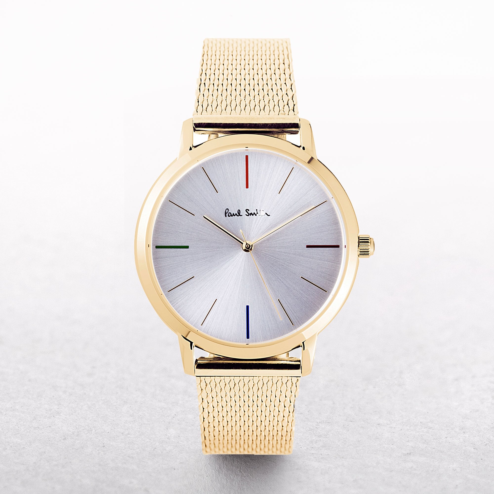 Gents Paul Smith Ma Watch with a Silver Dial & Four Coloured Batons