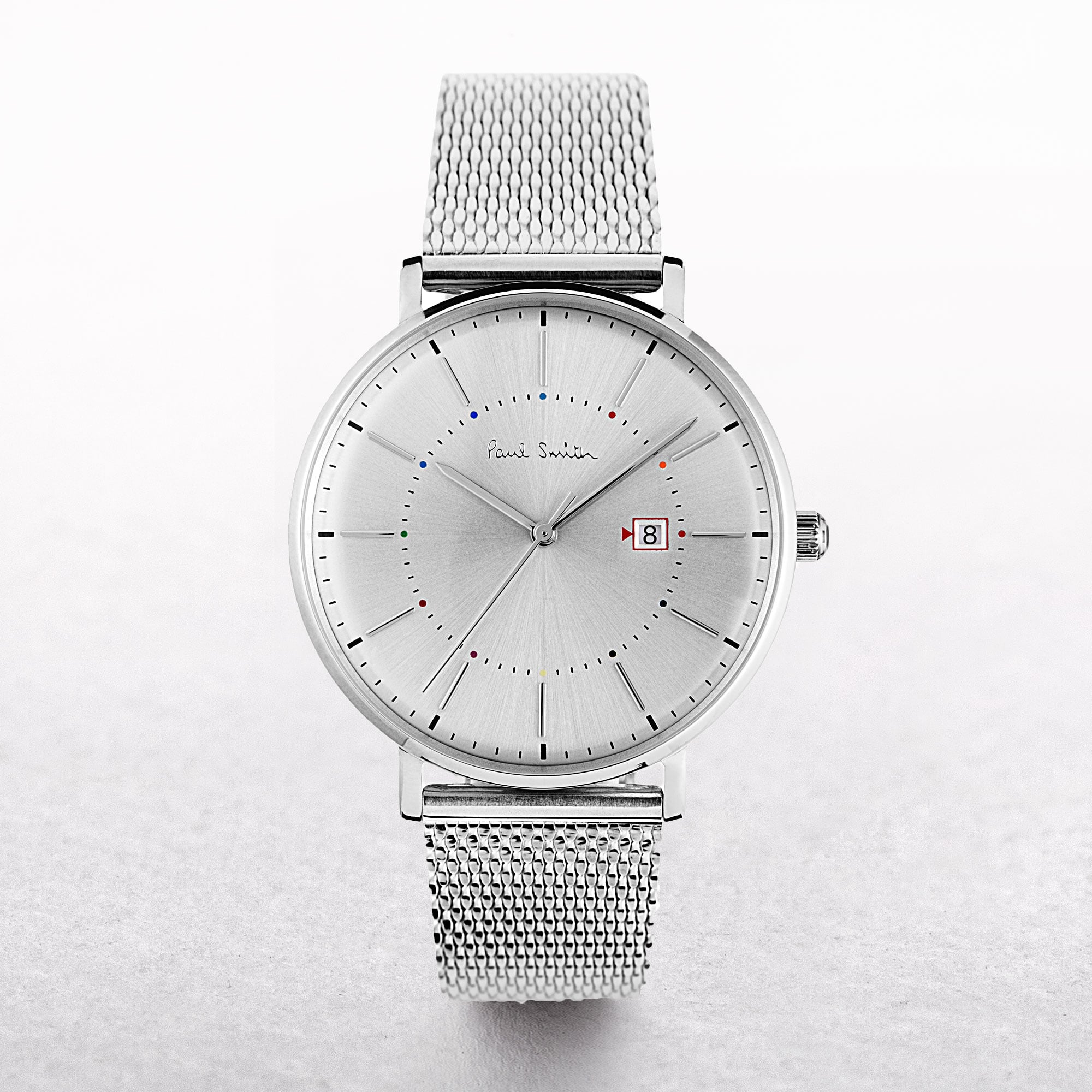 Gents Paul Smith Petit Track Watch with Date Window & Mesh Strap