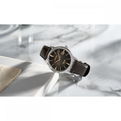 Gents Seiko Presage Cocktail Time "The Irish Coffee" Brown Dial Watch with Leather Strap