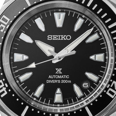 Gents Seiko Prospex 4R Hybrid Divers Black Dial and Bezel on Stainless Steel Bracelet