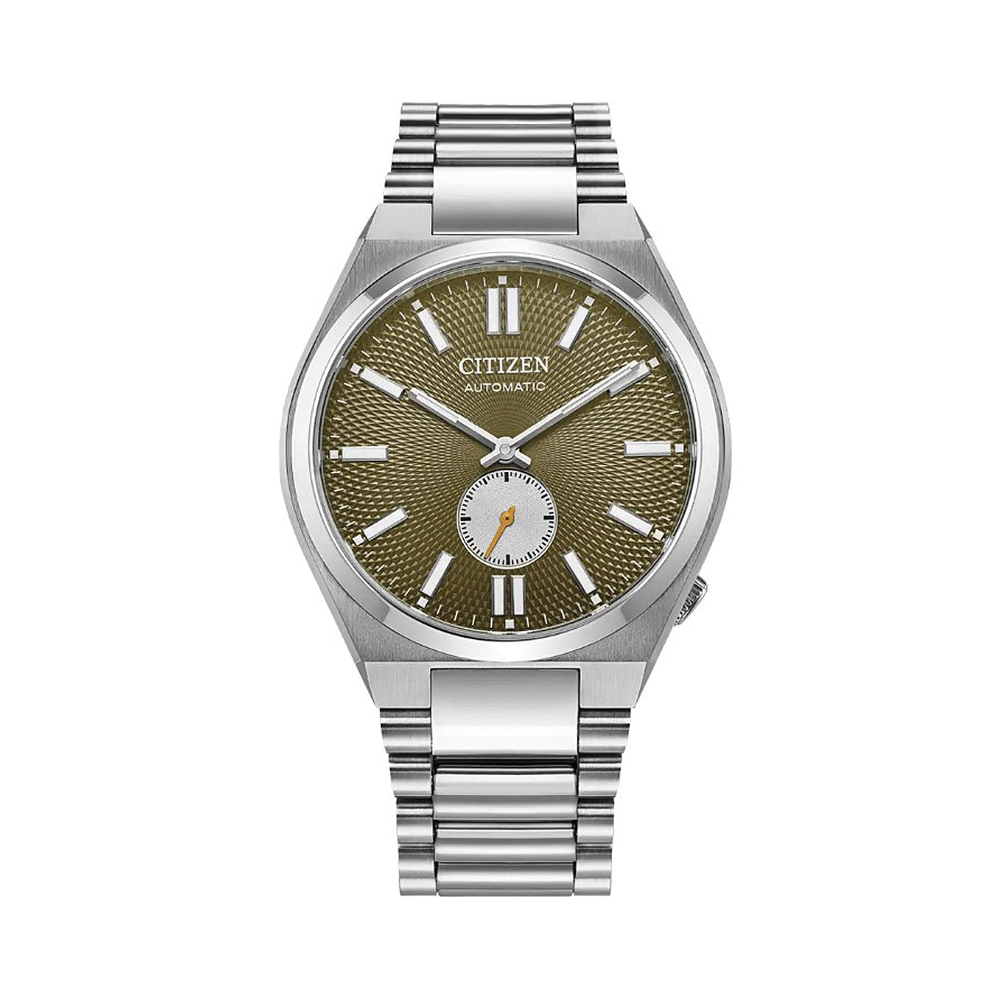 Gents Citizen Tsuyosa Automatic Small Seconds Khaki Dial Stainless Steel