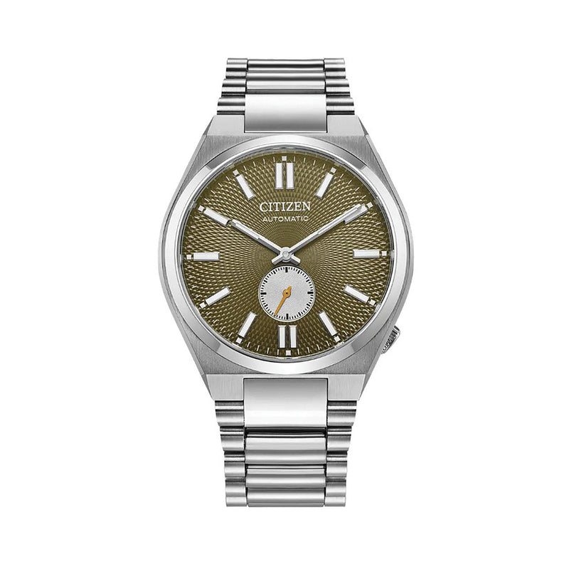 Gents Citizen Tsuyosa Automatic Small Seconds Khaki Dial Stainless Steel