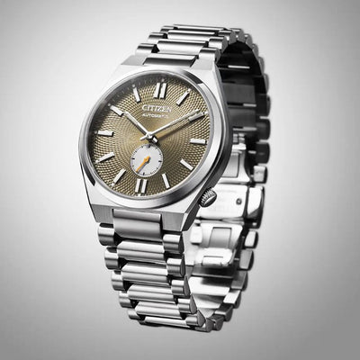 Gents Citizen Tsuyosa Automatic Small Seconds Khaki Dial Stainless Steel